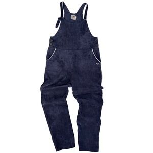 Camp Collection Overalls Medium Blue Corduroy Bib Jumpsuit Cotton Blend